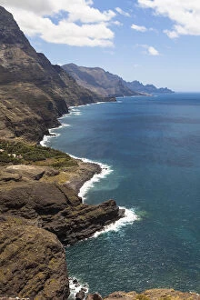 View of the cliffs at El Risco, Agaete Region, Gran Canaria, Canary Islands, Spain, Europe, PublicGround
