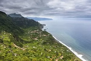 Images Dated 8th July 2012: View over the cliffs near Arco de Sao Jorge, Terras de Forca, Sao Jorge, Madeira, Portugal
