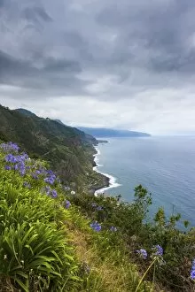 Images Dated 8th July 2012: View over the cliffs near Arco de Sao Jorge, Terras de Forca, Sao Jorge, Madeira, Portugal
