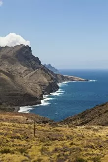 View of the cliffs near El Risco, Agaete Region, Gran Canaria, Canary Islands, Spain, Europe, PublicGround