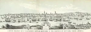 Engravings Prints: View Of Colonial Lower Manhattan