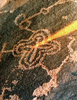 View of Colorful Markings on Stone