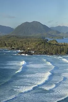 Images Dated 19th January 2012: The View Of Cox Bay And Surrounding Mountains And Temperate Rainforest Near Tofino