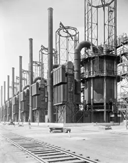 Refinery Prints: View Of Cracking Stills @ Oil Refinery