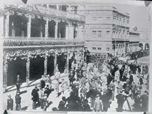 View of Crowds on Street