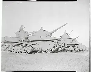 View of Different Weight Army Tanks