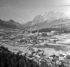 View of the Dolomite Mountains