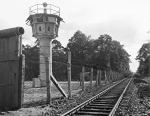 East German Prints: View Of East German Guard Tower & Rr