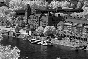 Trips Prints: View from Ehrenbreitstein Fortress, Koblenz, Rhineland-Palatinate, Germany, Europe