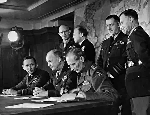 1st Baron Tedder Prints: Side View of Eisenhower and Other Generals