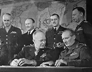1st Baron Tedder Prints: Front View of Eisenhower and Other Generals