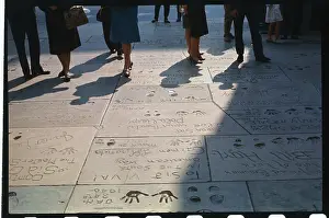 View of Famous Hollywood Hand and Footprints