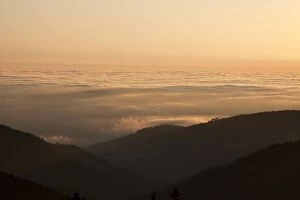 Images Dated 24th October 2012: View from Feldberg Mountain over the Rhine Valley with atmospheric inversion, Black Forest