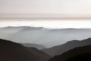 Cloud Blanket Prints: View from Feldberg Mountain over the Rhine Valley with atmospheric inversion