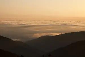 Cloud Blanket Prints: View from Feldberg Mountain over the Rhine Valley with atmospheric inversion