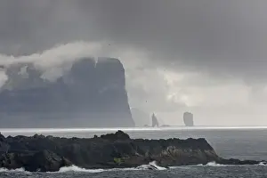 Faroe Islands Prints: View from the ferry Norroena to the Faroe Islands, Denmark, Europe