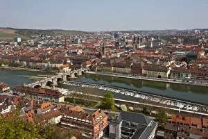 Main Prints: View from Fortress Marienberg over Wuerzburg