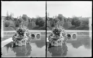 Florence Prints: View of Fountain of Neptune at Boboli Garden