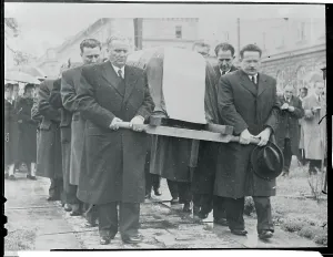 Ljubljana Prints: View of Funeral Pallbearers for Marshal Tito's Friend