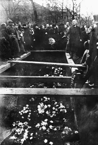 Socialist Prints: View of Funeral Site for Berlin Rioters