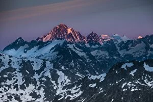 Gunter Lenz Photography Gallery: View from Furka Pass of the mountains Finsteraarhorn, Jungfrau, Moench and Eiger, Furka Pass