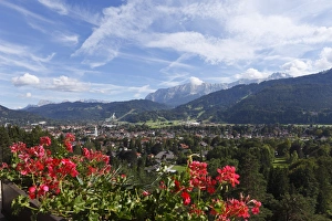 View of Garmisch-Partenkirchen as seen from Kriegergedaechtniskapelle memorial chapel View of Garmisch-Partenkirchen as seen from Kriegergedaechtniskapelle memorial chapel
