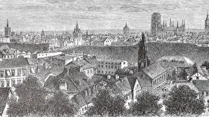 City Scape Prints: View of Gdansk, Gdansk, seen from the Bishop's Hill