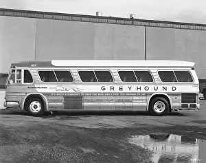 Side View of Greyhound Bus
