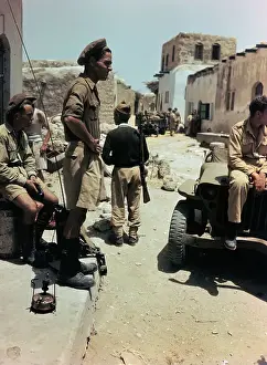 View of Haganah Troops Waiting