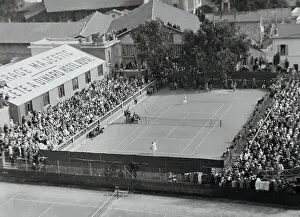 Cannes Prints: View of Helen Wills Playing Suzanne Lenglen