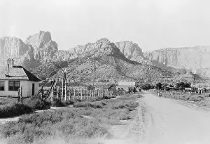 Colorado City Prints: View of Houses at the Bottom of Mountain Range
