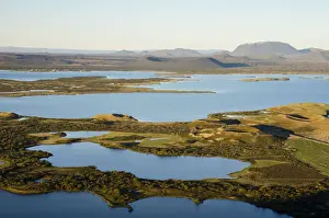 Lakeland Prints: View of the Hverfell or Hverfjall crater as seen from Vindbelgjarfjall mountain