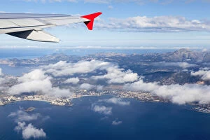 Images Dated 22nd April 2014: View of the island of Majorca from a plane, Majorca, Balearic Islands, Spain
