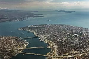 View of Istanbul from a plane