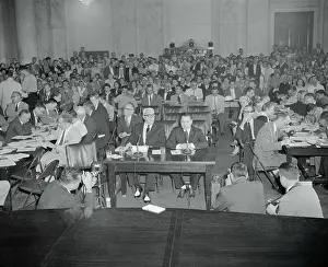 Fitzgerald Prints: View of Jimmy Hoffa Appearing Before Senate