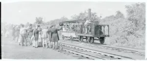 View of John Hancock Locomotive