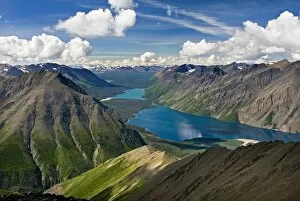 Images Dated 1st February 2010: View of Kathleen Lake from Kings Throne Mountain, Kluane National Park, Yukon, Canada