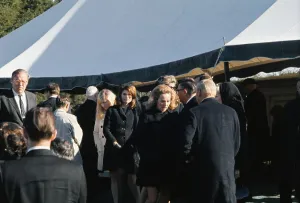 Brookline Prints: View of Kennedy Widows Outside at Burial Services