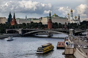 Images Dated 7th July 2015: View on Kremlin and Moscow river from Bolshoy Kamenny Bridge
