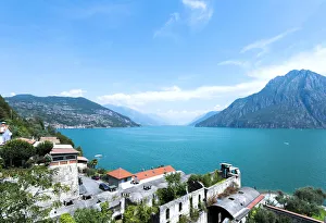 Images Dated 4th August 2015: View of Lake Iseo from Castro, Lombardy