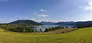 View of lake Tegernsee, Gmund, Upper Bavaria, Bavaria, Germany, Europe, PublicGround