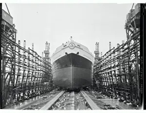 View of Large Ship Before Launch