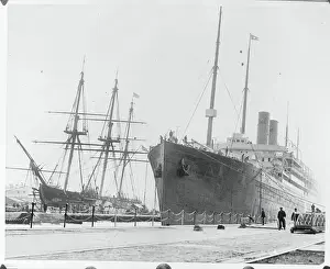 View of Large Ships at Pier