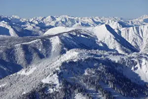 Styria Prints: View from Lawinenstein Mountain towards the west with Zinkenkogel Mountain