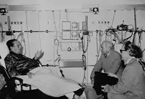 Ljubljana Prints: View of Leader Josip Broz in Medical Facility With Visitors