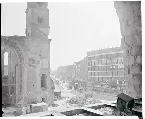 Disrepair Prints: View of Lettering Being Placed on Department Store