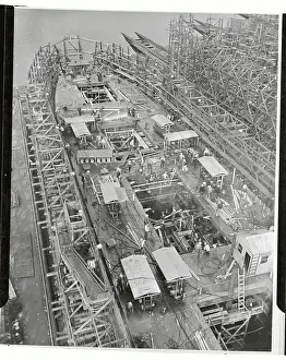 View of the Liberty Ship Under Construction