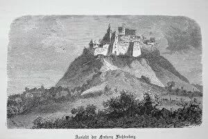 Fortification Collection: View of Lichtenberg Fortress in Alsace c. 1870, France, Historic