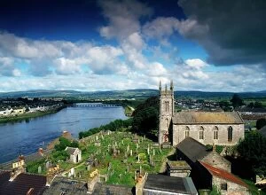 Images Dated 12th April 2016: View of Limerick city over St Marys Cathedral and River Shannon, County Limerick, Ireland