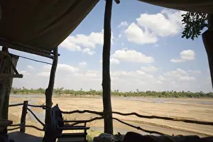 Chalet Prints: View of the Luangwa Riverbed from Lodge Accommodation